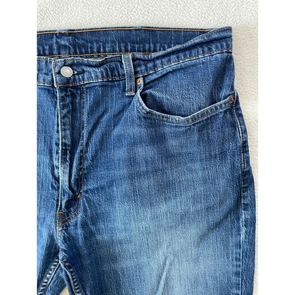 Hemmed Levi's Mens 40 x 27 559 Relaxed Straight Jeans Blue Medium Wash Denim